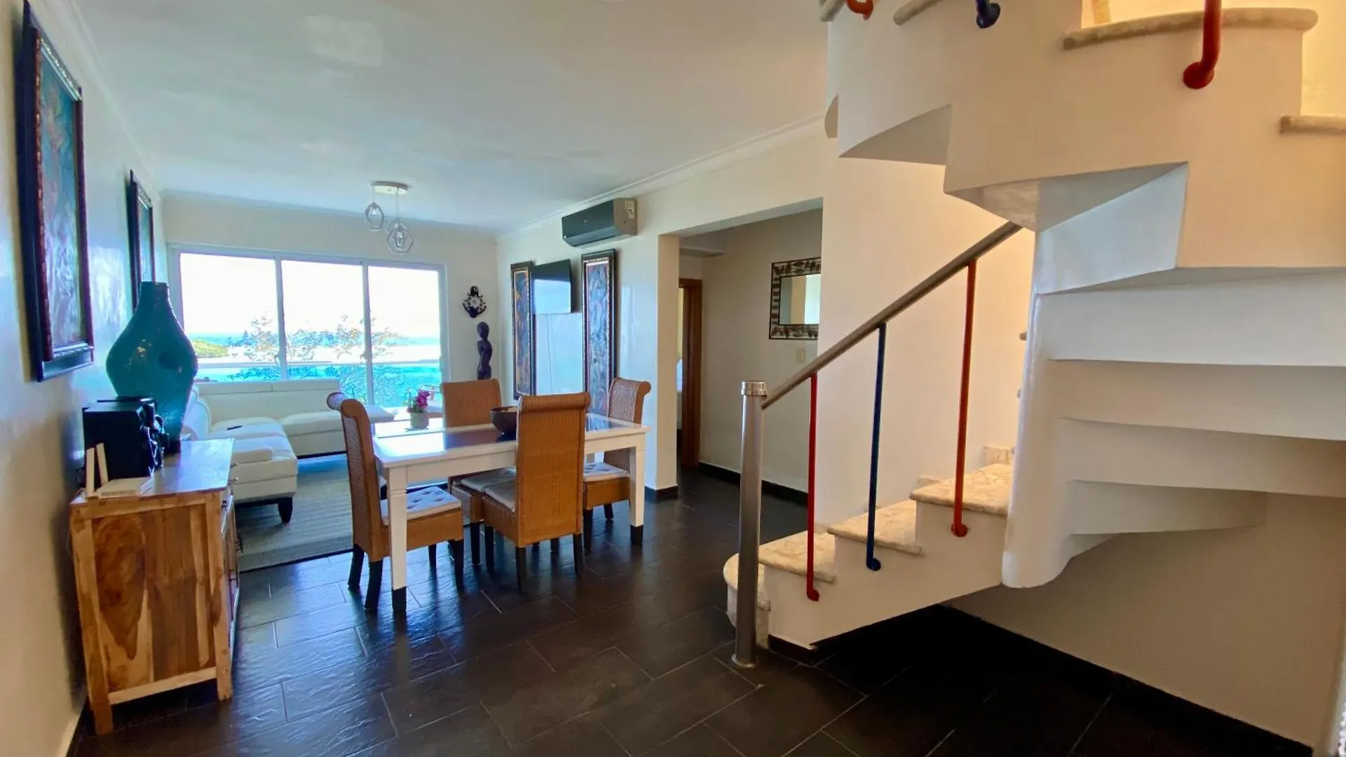 Beachfront Private Two Story Penthouse Airport Apartment Boca Chica